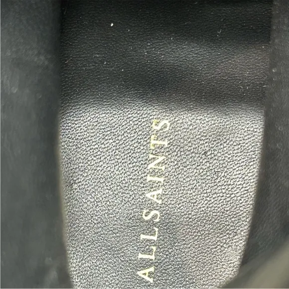 NWOT ALL SAINTS Alaria Combat Boots Black Leather Size EU 36