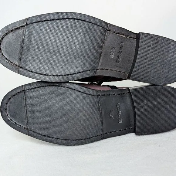 NWOT Free People Vida Almond Toe Chain Detail Slip On Mule Loafers Fig 38.5 US 8