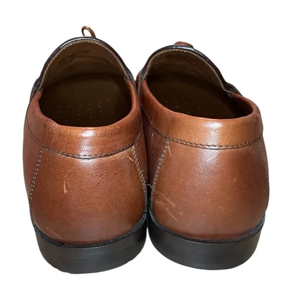 NWOT Johnston &amp; Murphy Men’s Brown Woven Hayes Tassel Loafers