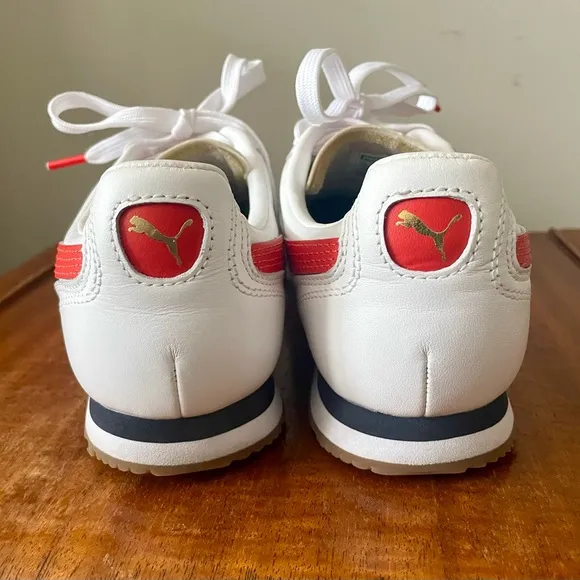 NWOT Puma Anniversario White and Red Sneakers, Boys 4.5, W6