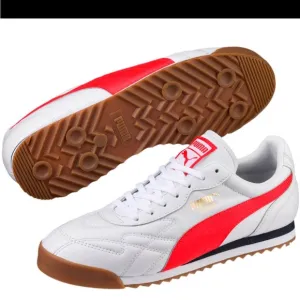NWOT Puma Anniversario White and Red Sneakers, Boys 4.5, W6