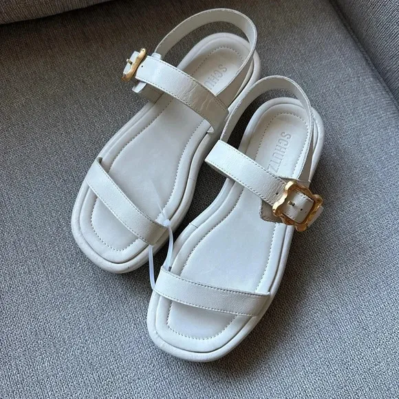 NWOT SCHUTZ Wavy Flatform Sandals - size 7.5