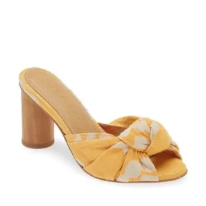 NWOT Shekudo Billy Button Slide Sandal in Yellow SZ 9