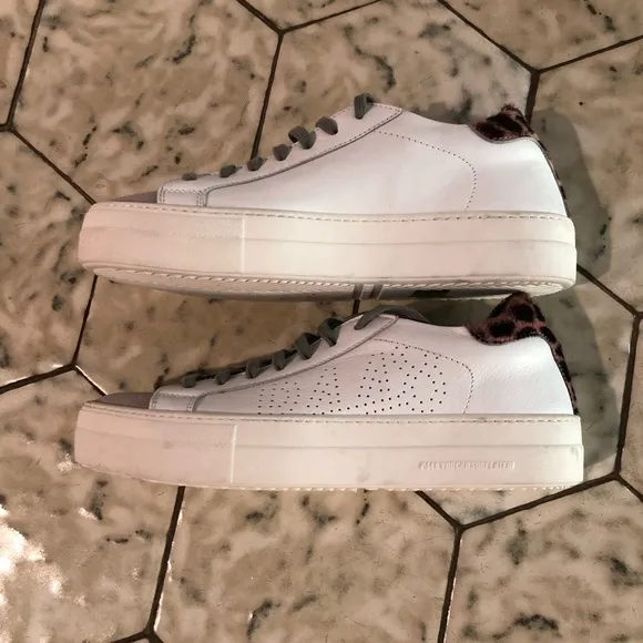 NWOT Thea Low-Top Sneakers with Leopard Back