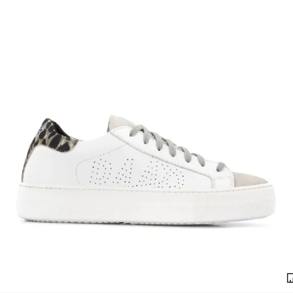 NWOT Thea Low-Top Sneakers with Leopard Back
