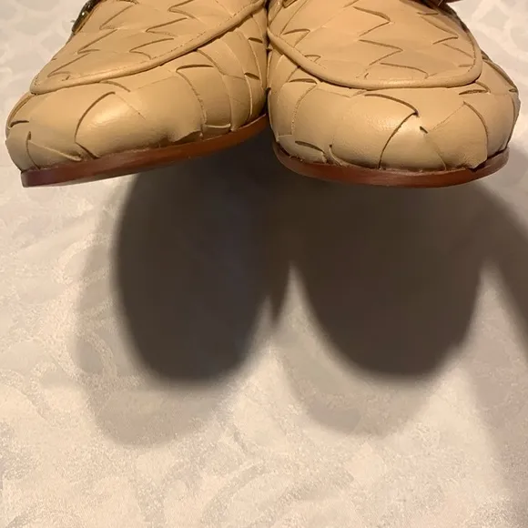 NWOT/NWOB SAM EDELMAN LORAINE WOVEN TAILORED LOAFERS IN EGGSHELL SIZE 8M