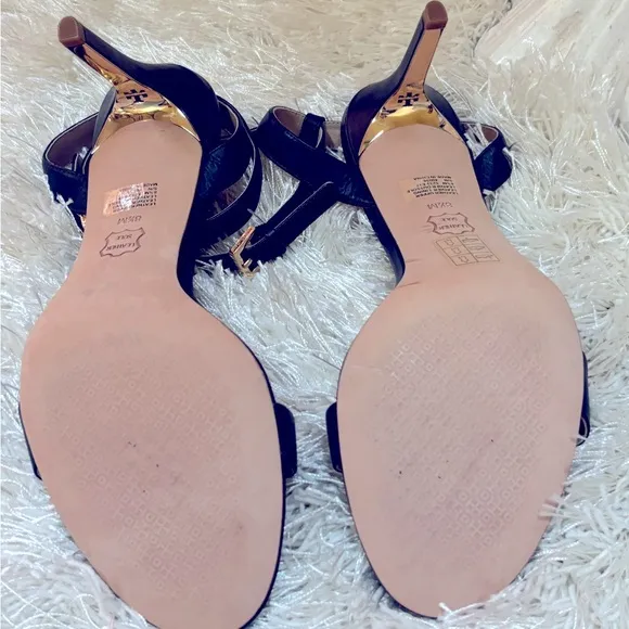 NWOT…Tory Burch Navy Ankle Strap Sandal, S/N 40038