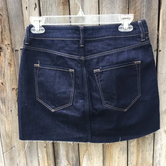 NWT All Saints Ace Denim Mini Skirt Cotton Dark Indigo Blue 6