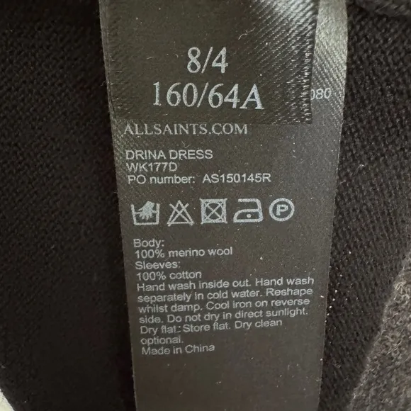 NWT All Saints Drina Dress size 4
