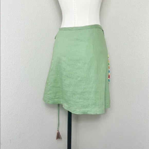 NWT all Things Mochi Wrap Linen Skirt