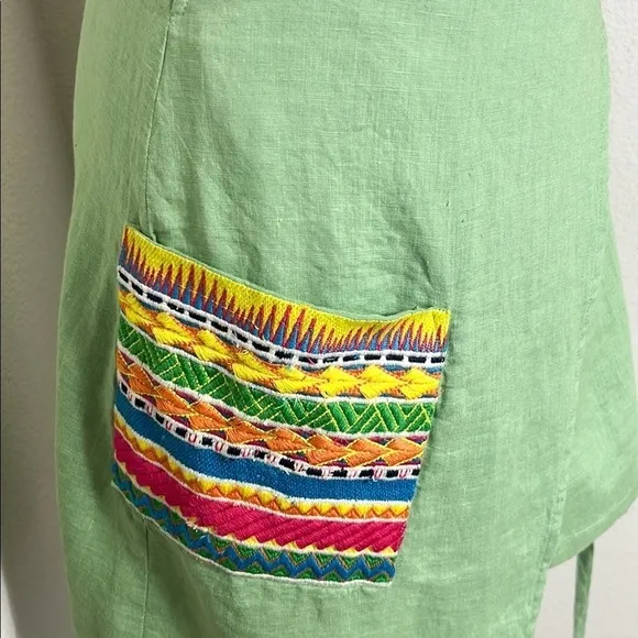 NWT all Things Mochi Wrap Linen Skirt
