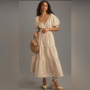 NWT Anthropologie Somerset Maxi - Puff Sleeve Edition