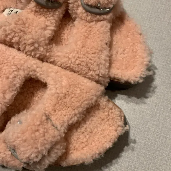 NWT Birkenstock Papilio Arizona Big Buckle Shearling Sandals Size US 8/EU 39
