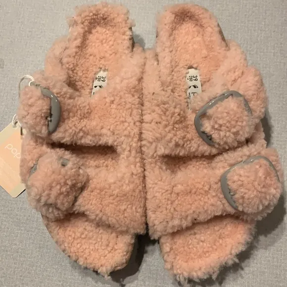 NWT Birkenstock Papilio Arizona Big Buckle Shearling Sandals Size US 8/EU 39