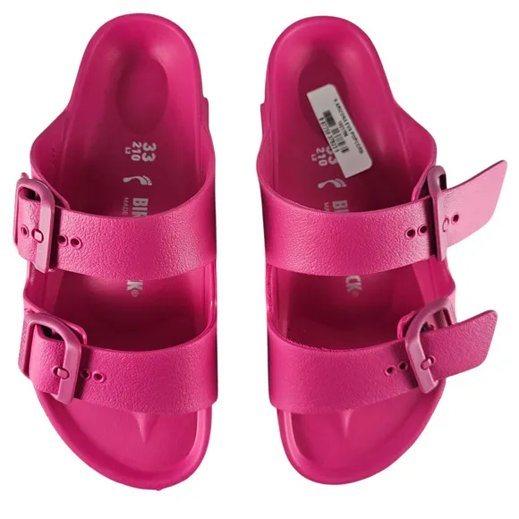 NWT Birkenstock Sandals Kids Size 2 EU 33 Pink Arizona EVA  Medium Narrow