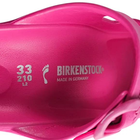 NWT Birkenstock Sandals Kids Size 2 EU 33 Pink Arizona EVA  Medium Narrow