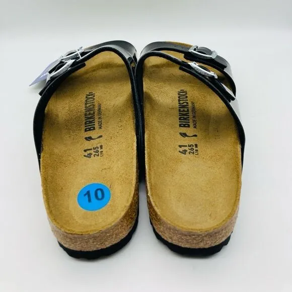 NWT Birkenstock Arizona Patent Leather Sandals 41/265/10 Germany