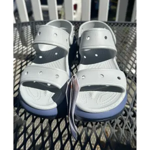 NWT Crocs Mega Crush Women’s Size 7 Mens 5 Matte Grey Sandals