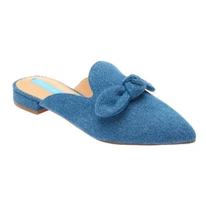 NWT DRAPER JAMES ANNALEE DENIM BOW TIE MULE WOMENS SIZE 8
