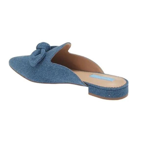 NWT DRAPER JAMES ANNALEE DENIM BOW TIE MULE WOMENS SIZE 8