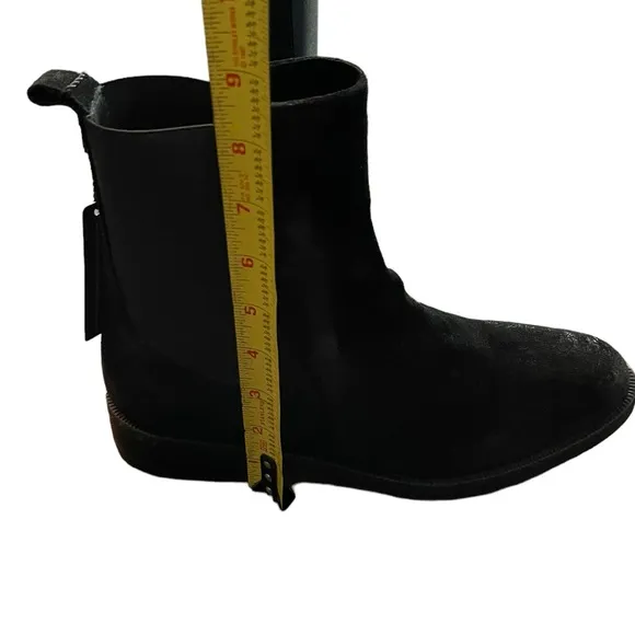 NWT EMANUELE CRASTRO Chelsea Black Italian Leather Distressed Boots Size 41 (10)