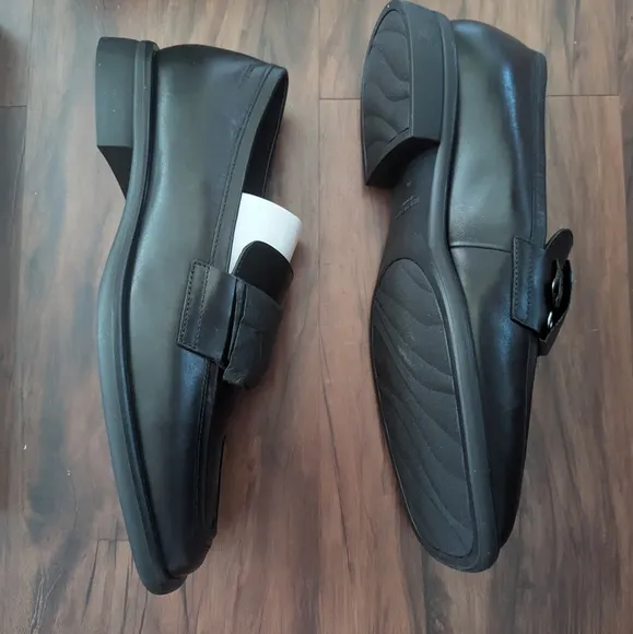 NWT Free People Vagabond Brittie Embellished Loafers in Black Leather