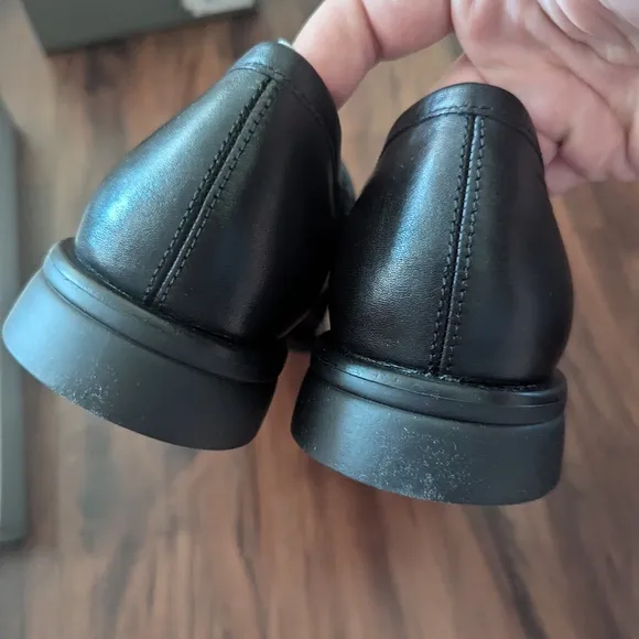 NWT Free People Vagabond Brittie Embellished Loafers in Black Leather