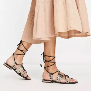 NWT Free People Mantra mirror sandals 7