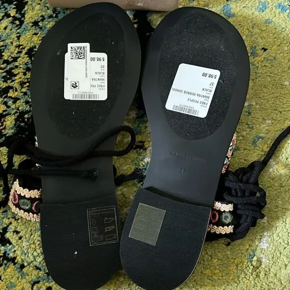 NWT Free People Mantra mirror sandals 7