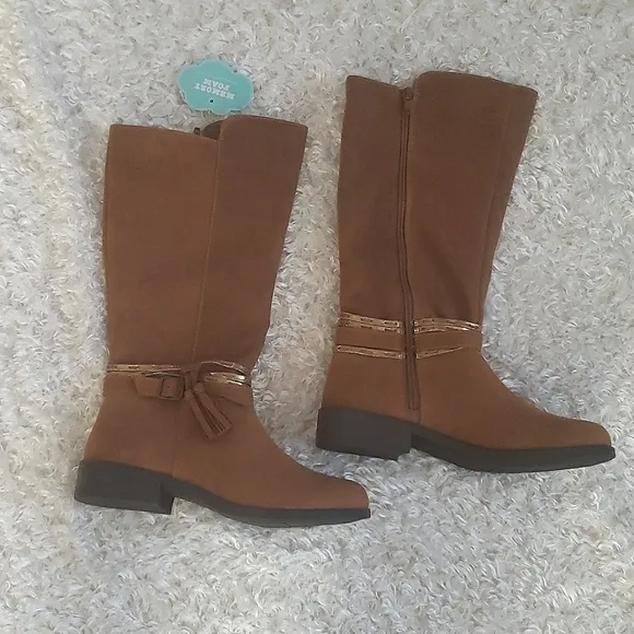 NWT Girl's Tall Boots memory foam