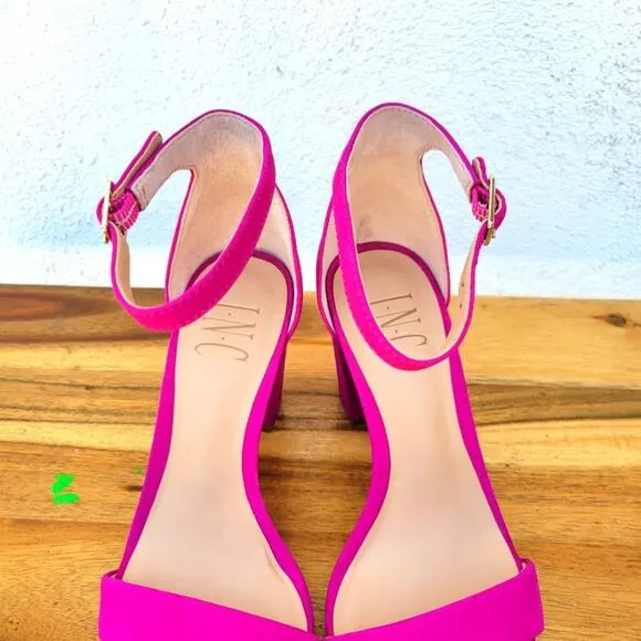 NWT I.N.C. Adjustable Ankle Strap Sandals, Fuchsia, Size 5