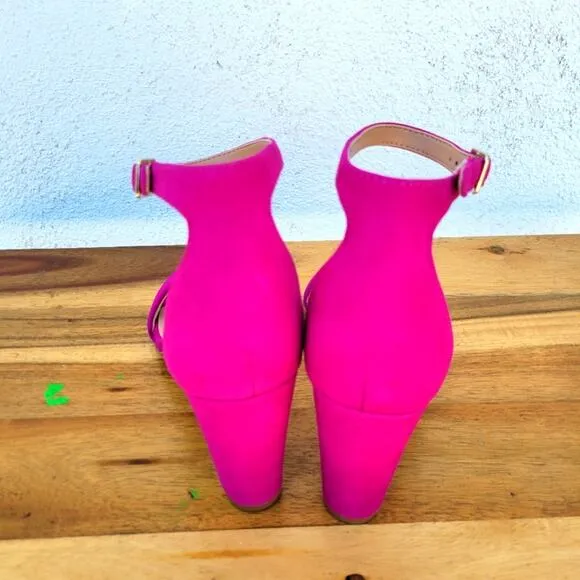 NWT I.N.C. Adjustable Ankle Strap Sandals, Fuchsia, Size 5