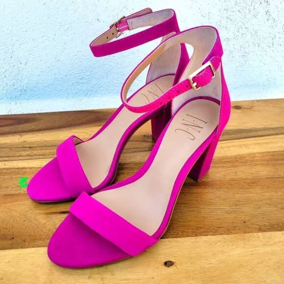NWT I.N.C. Adjustable Ankle Strap Sandals, Fuchsia, Size 5