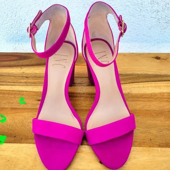 NWT I.N.C. Adjustable Ankle Strap Sandals, Fuchsia, Size 5