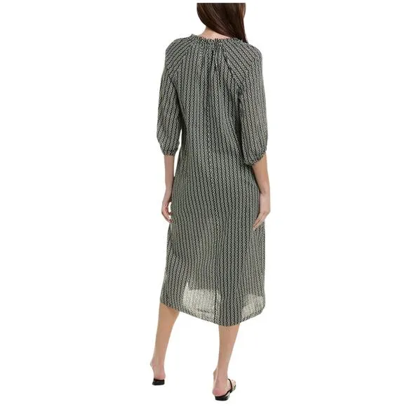 NWT! Johnny Was Calme Split Ruffle Neck Midi Dress - Size XS (Runs Large)