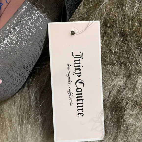 NWT Juicy Couture Catalina Flats in Pewter / Black - Girls Size 3