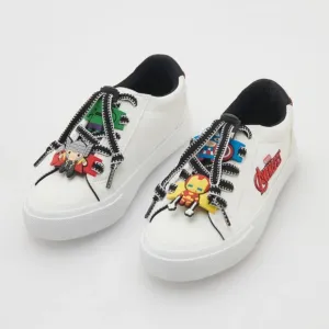 NWT Marvel Avengers Kids Sneakers With Superhero Charms White