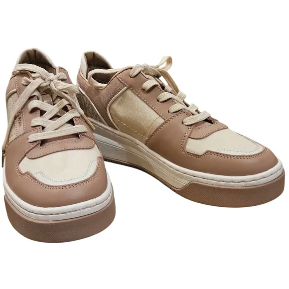 NWT Michael Kors - Pink and Gold Sneakers - Size 9.5
