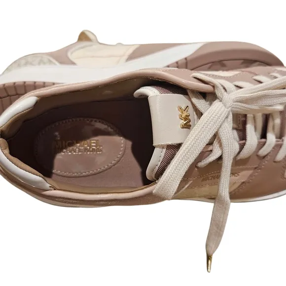 NWT Michael Kors - Pink and Gold Sneakers - Size 9.5