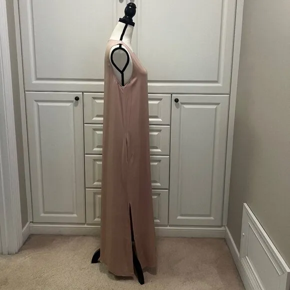 NWT Nordstrom Signature | Stretch Silk Tank Dress Pink Adobe Size 8