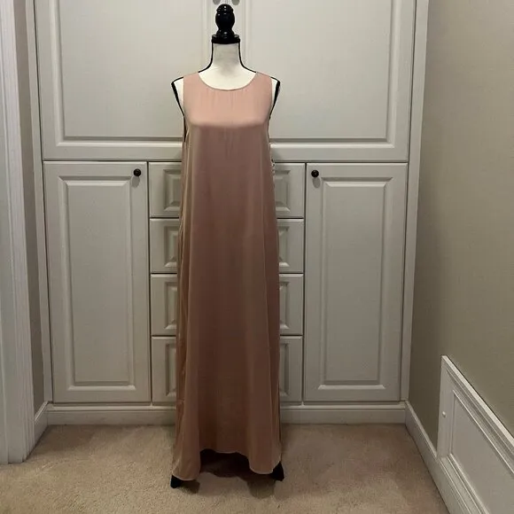 NWT Nordstrom Signature | Stretch Silk Tank Dress Pink Adobe Size 8