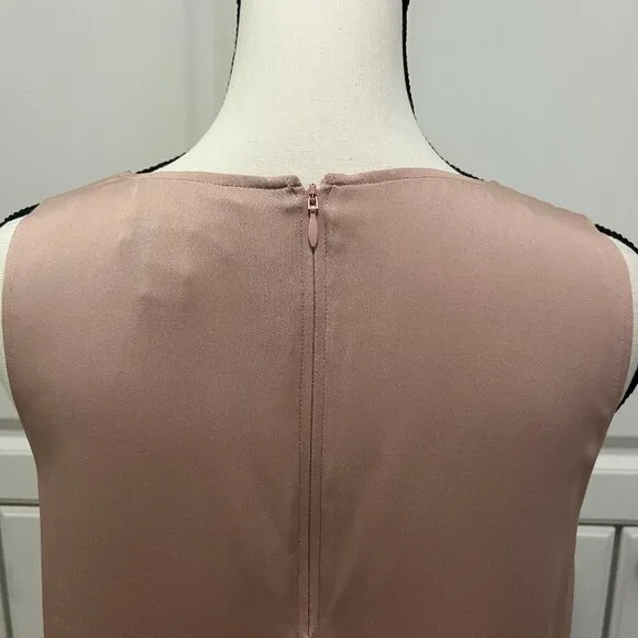 NWT Nordstrom Signature | Stretch Silk Tank Dress Pink Adobe Size 8