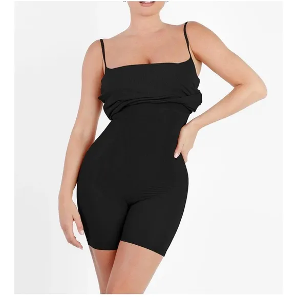 NWT Popilush Black Built in‎ Shape-wear Midi Dress