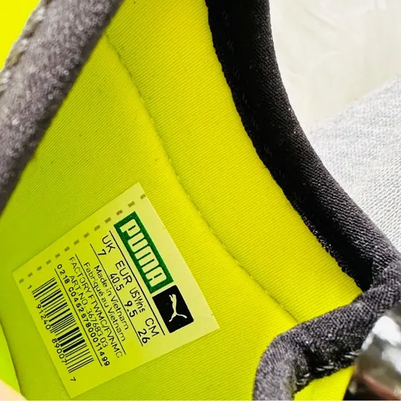 NWT PUMA Fenty by Rihanna Fenty Avid Cut-out Lime Leather Sneakers, 9.5