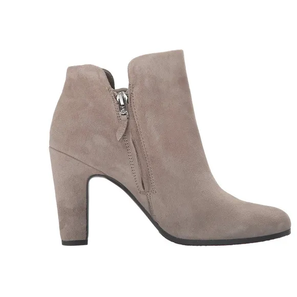 NWT Sam Edelman Shelby Suede Ankle Boots 11 Tan Putty Beige Booties Heeled
