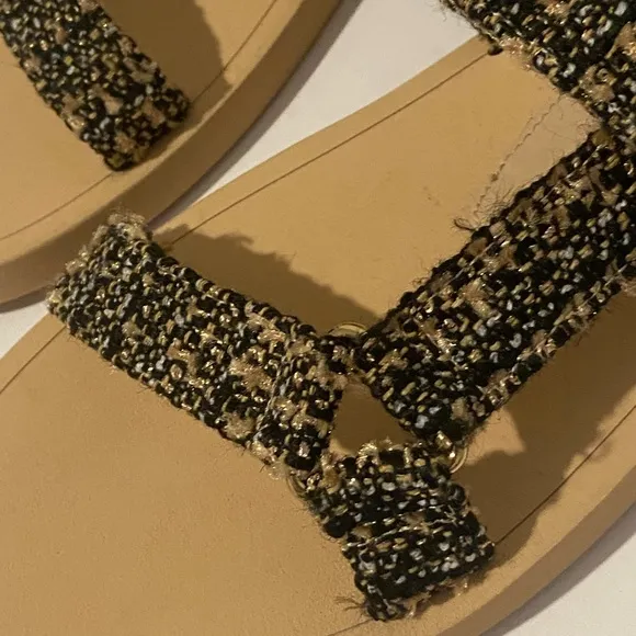 NWT Stuart Weitzman Vail Patterned Sport Sandals in Golden Beige