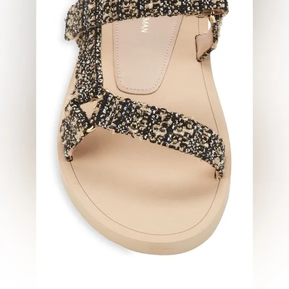 NWT Stuart Weitzman Vail Patterned Sport Sandals in Golden Beige