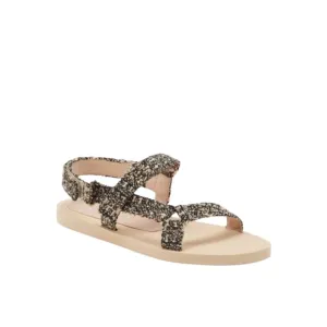NWT Stuart Weitzman Vail Patterned Sport Sandals in Golden Beige