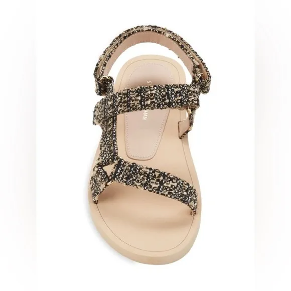 NWT Stuart Weitzman Vail Patterned Sport Sandals in Golden Beige