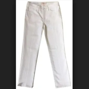 NWT {Tory Burch} White Sadie Straight Leg Cropped Jean